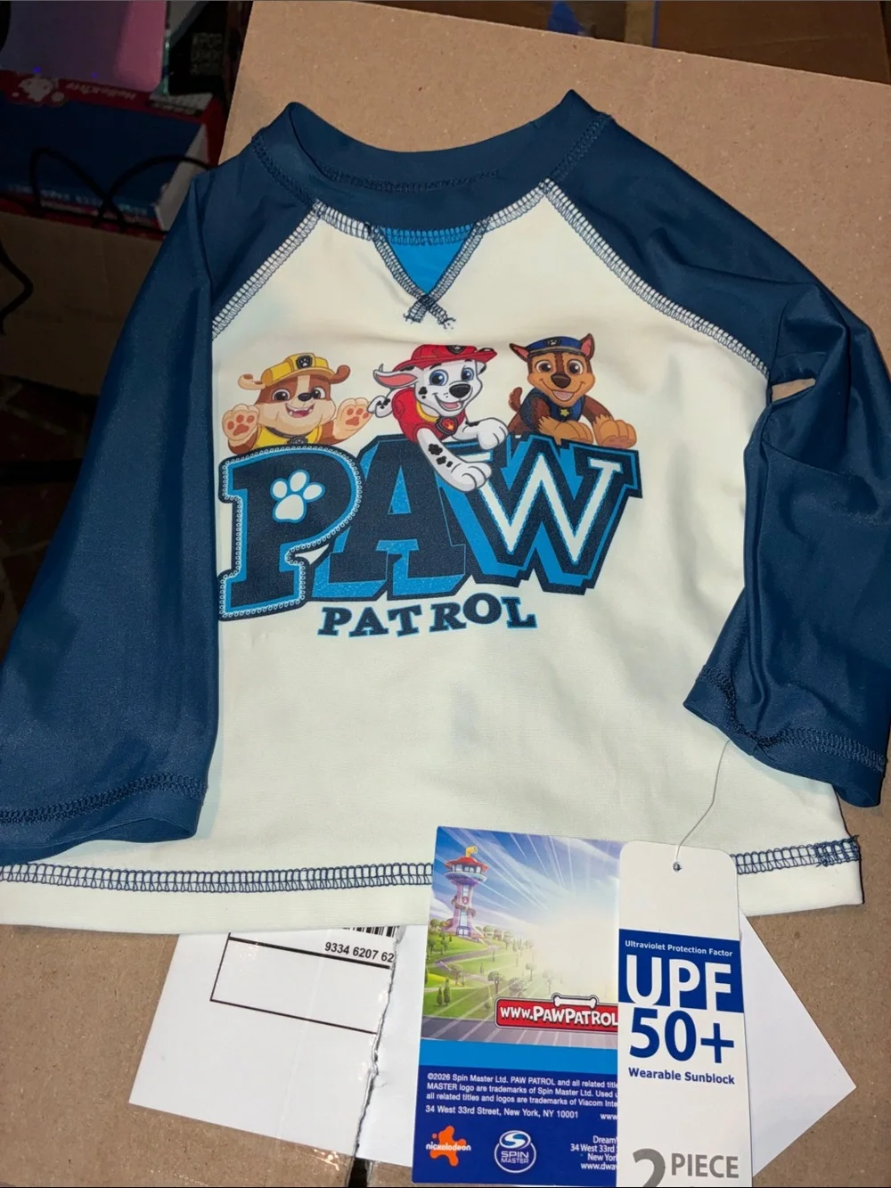Paw Patrol Boys Navy & White Two-Piece Swim Set